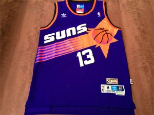 Maillot De Basket Phoenix Suns Steve Nash 13 Engrener Classic Retro Violet